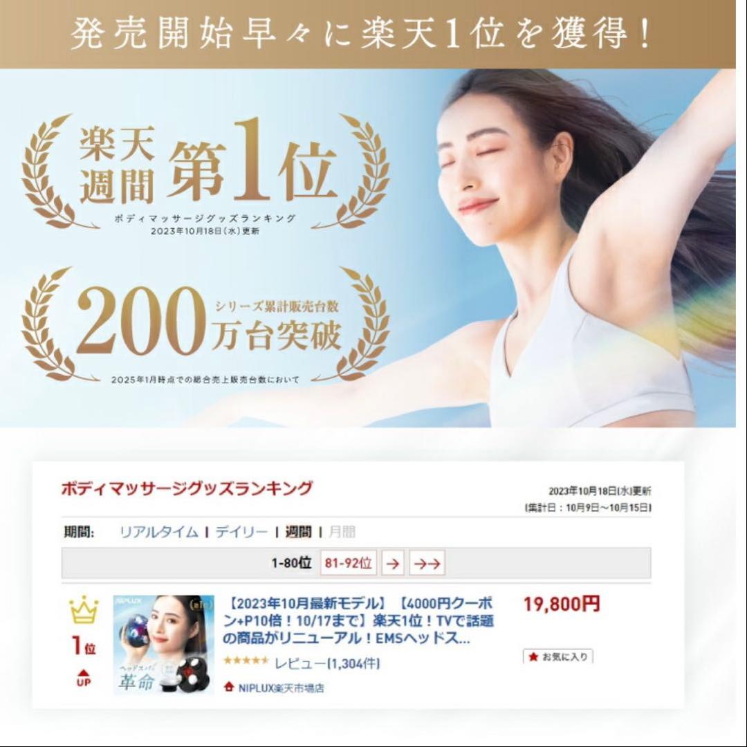 NIPLUX 美電気ヘッドスパ