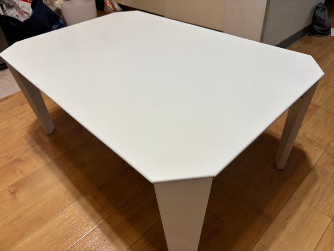最終値下げ！☆新生活家電☆ 送料込み！折りたたみテーブル ホワイト木製テーブル