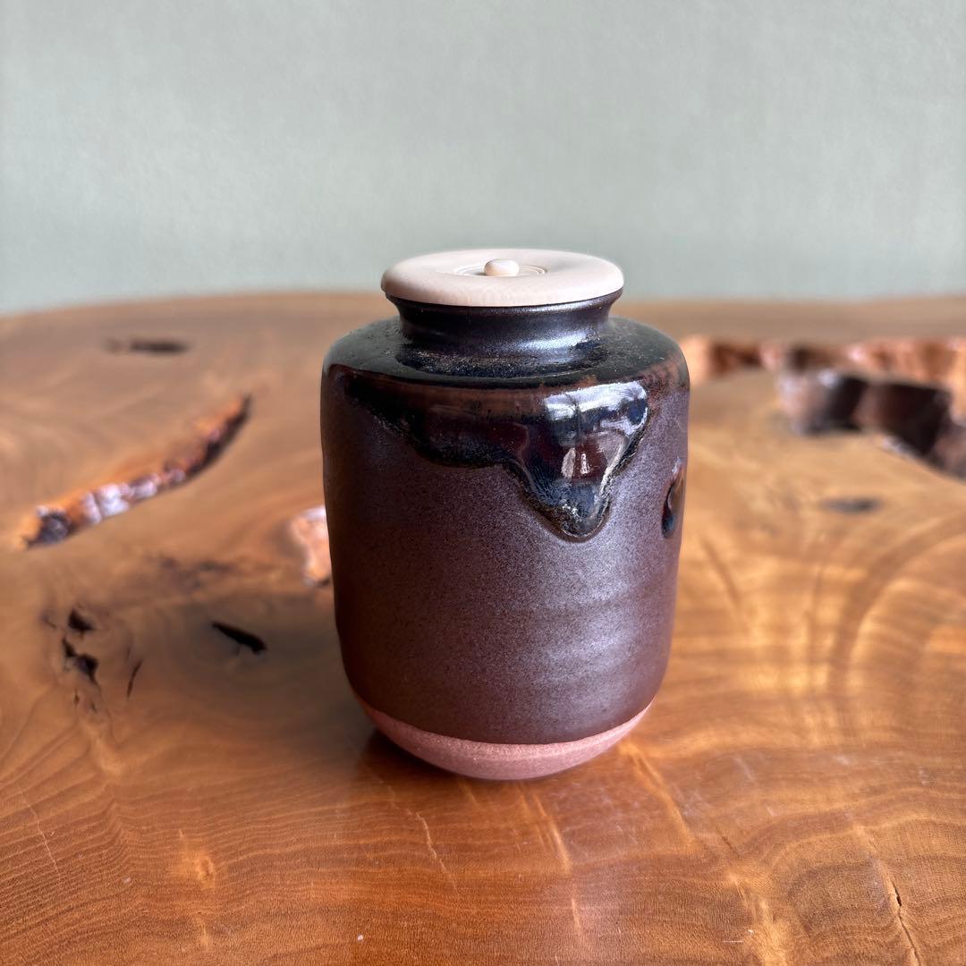 中興名物写 三輪山写茶入 勝龍寺窯 仕覆付 共箱 茶道具