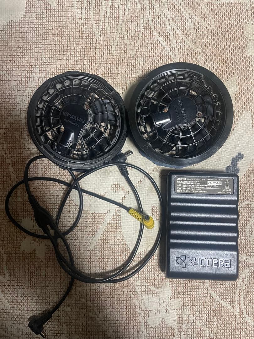 空調服用ファンセット（BURTLE・KYOCERA）と空調服