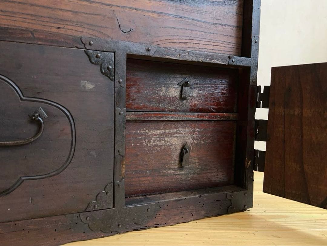 和箪笥　タンス　チェスト　木製　2A084　古道具　古家具　アンティーク