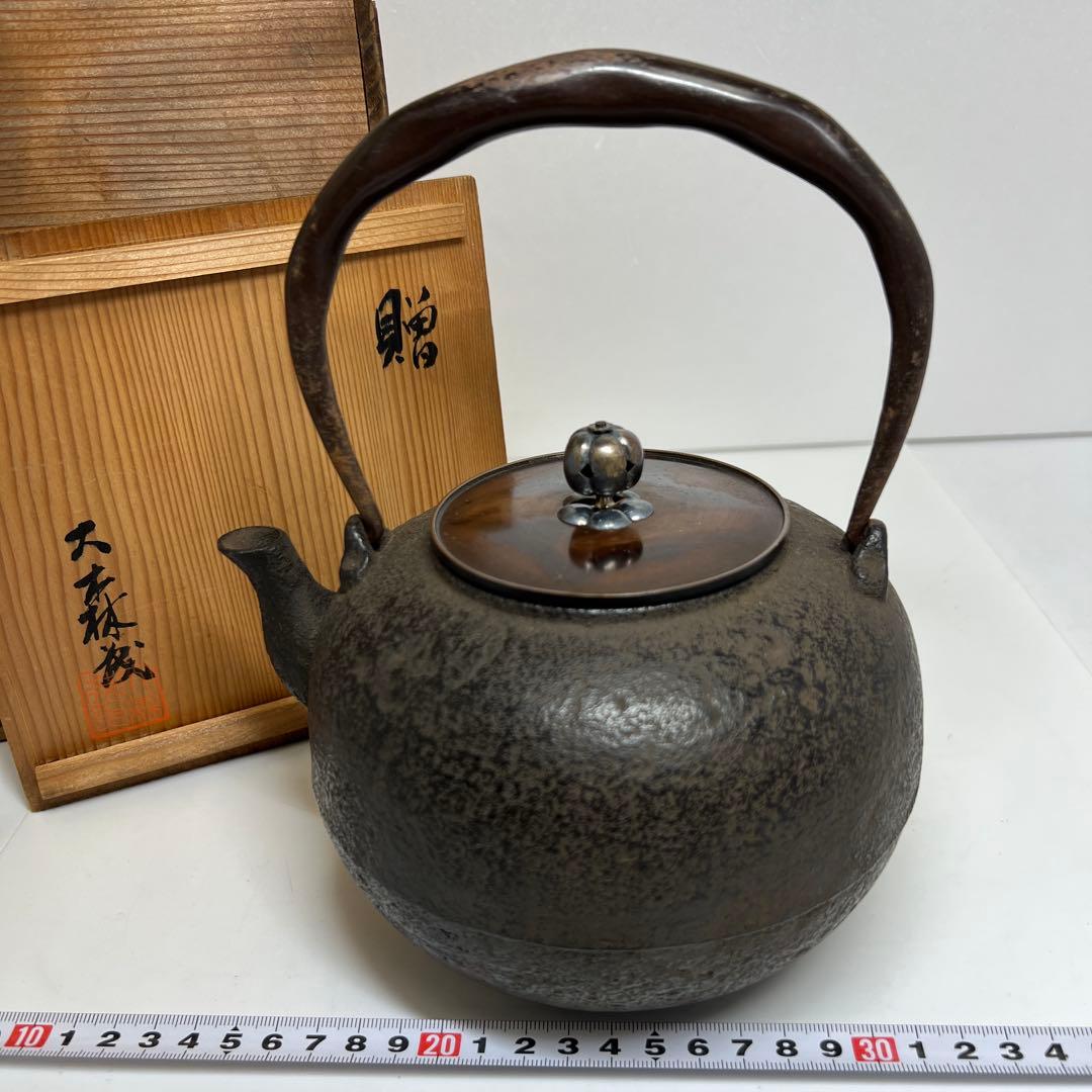 銀摘　鉄瓶　共箱　1508g トヒサ　東さ8-0402①