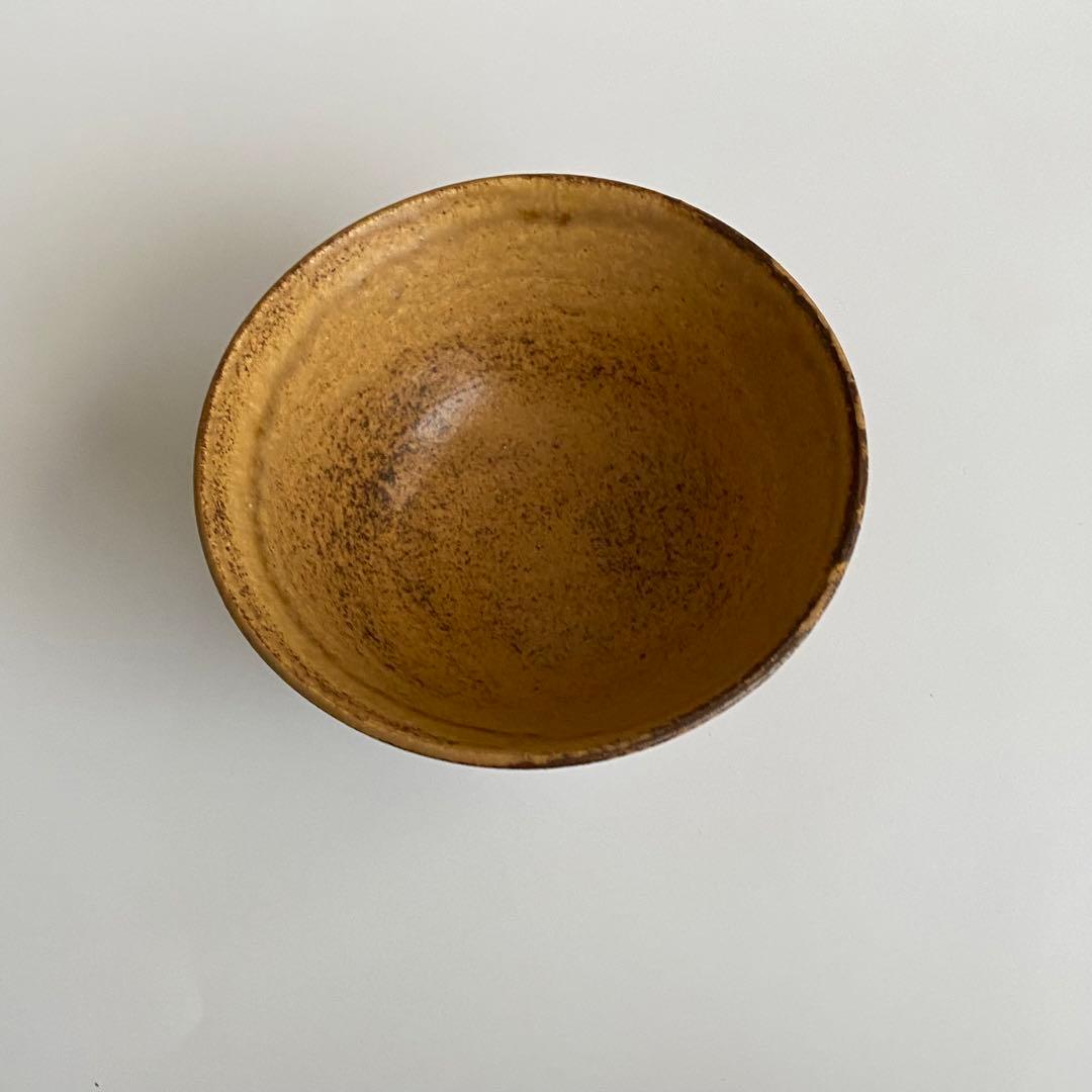 抹茶茶碗　伊羅保釉　陶印あり　木箱あり　美品
