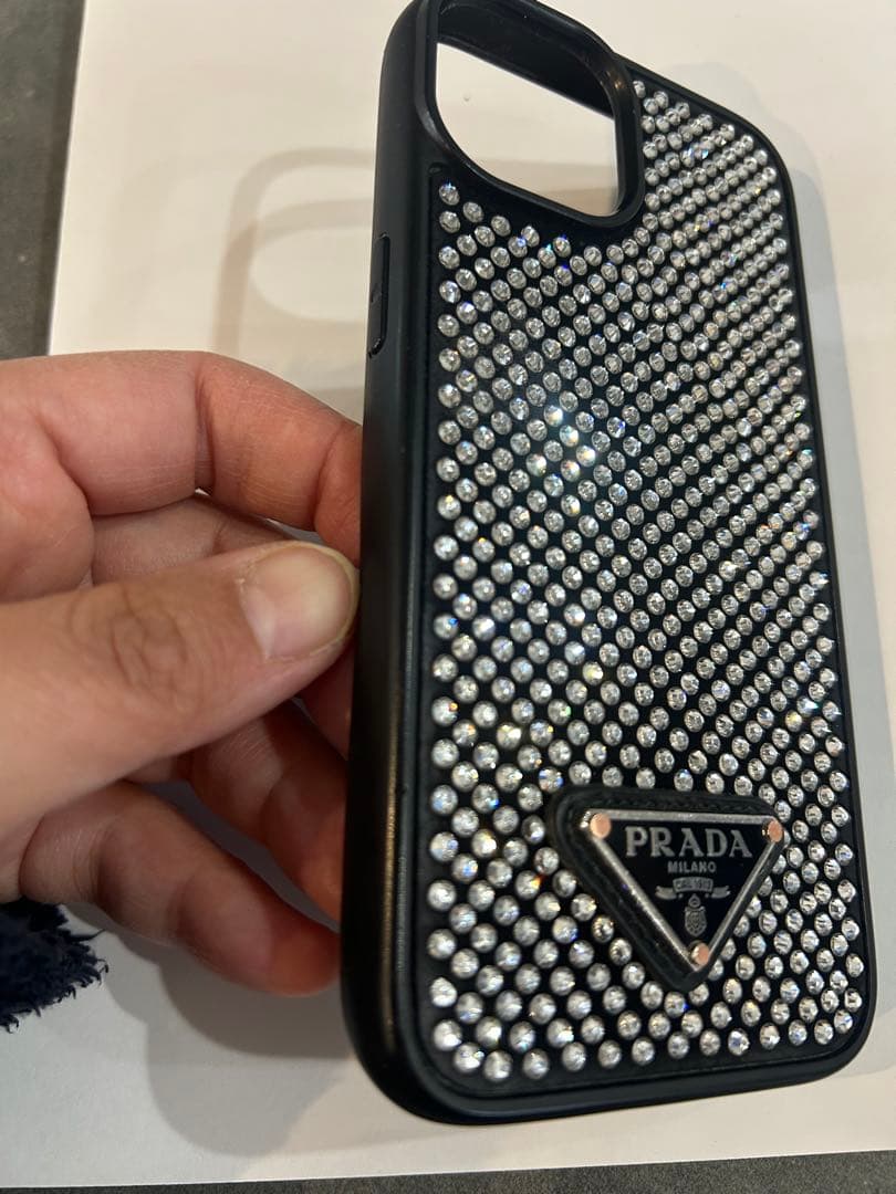 PRADA キラキラ クリスタル ラインストーン iPhone14 ケース 格安