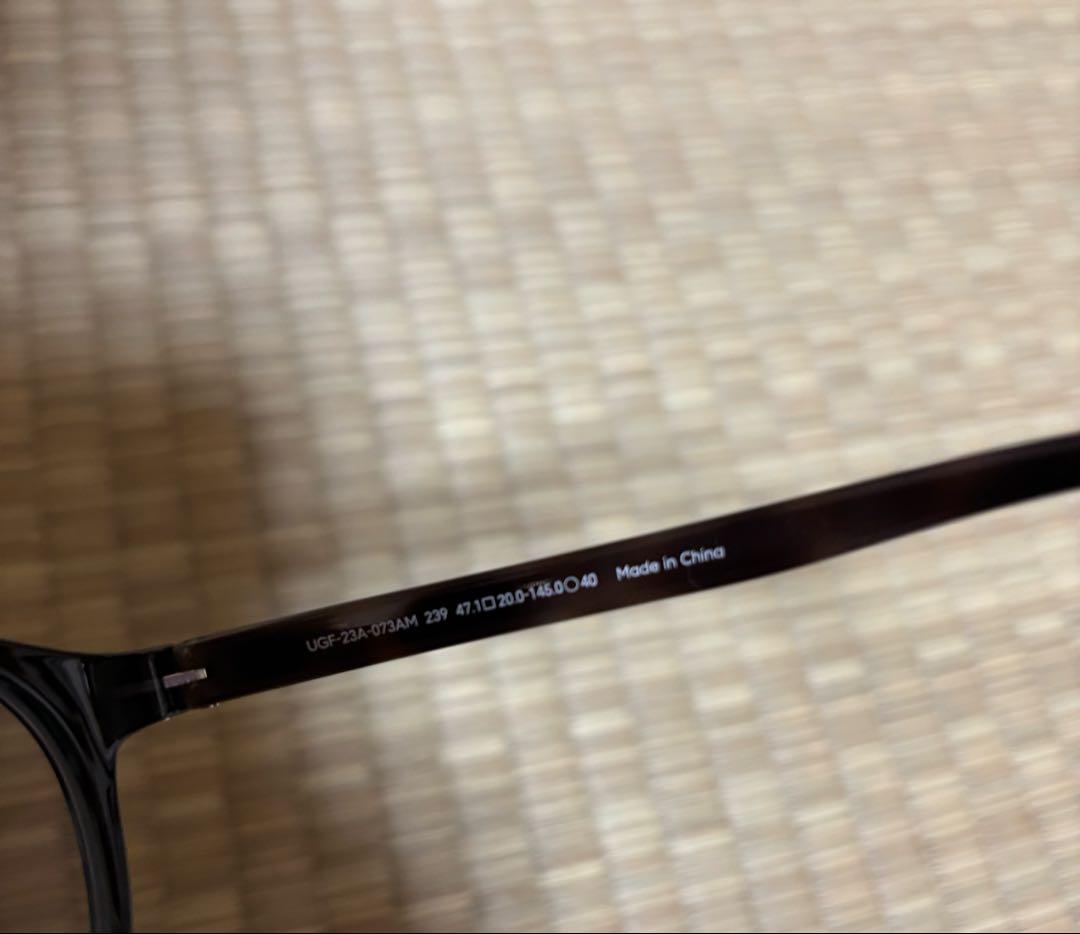 JINS メガネ (度あり) ブルーライト25%入り　紺　べっこう　茶色