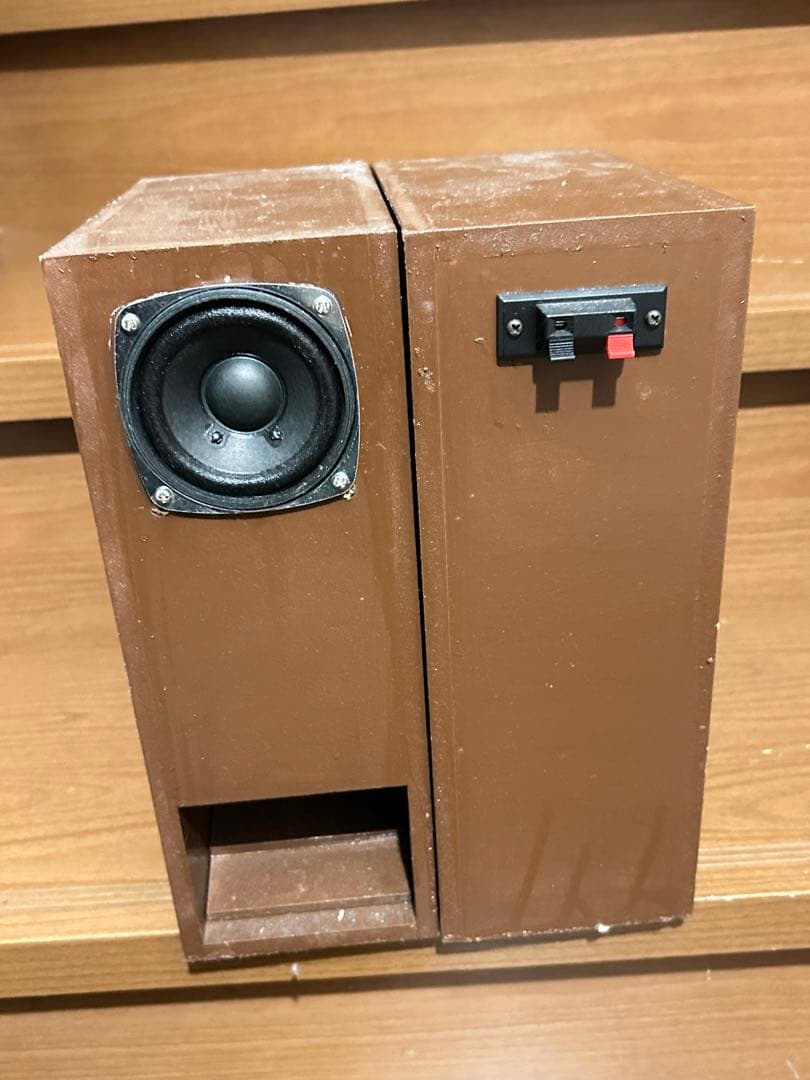 8cm ブラウン バックロードホーンスピーカー 2個セット　フォステクス並み