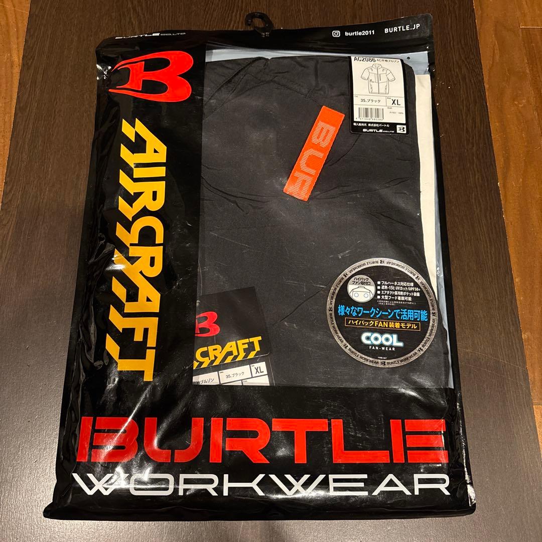 【再入荷】バートルAC2086 35.ブラックXL AC半袖ブルゾンハイバック