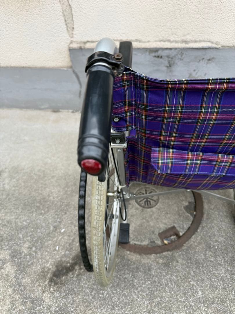 カワムラ 車椅子 自走式 折りたたみ ブレーキ付き 介護用 現状品