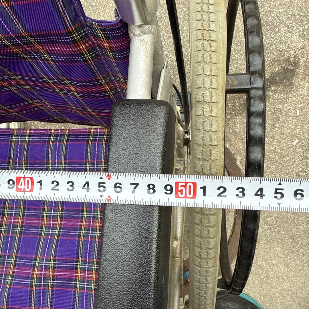 カワムラ 車椅子 自走式 折りたたみ ブレーキ付き 介護用 現状品