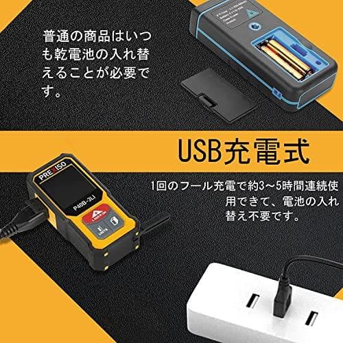 PREXISO レーザー距離計 電子距離計 距離測定計 ミニ 40M PSC認A