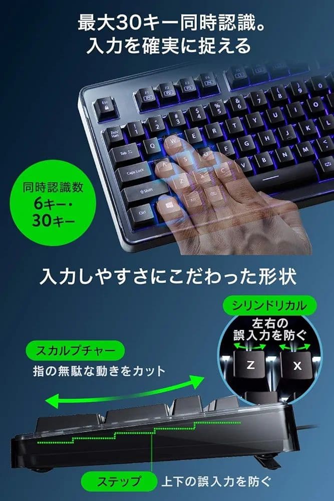 サンワダイレクト 静電容量無接点 キーボード 400-SKB060