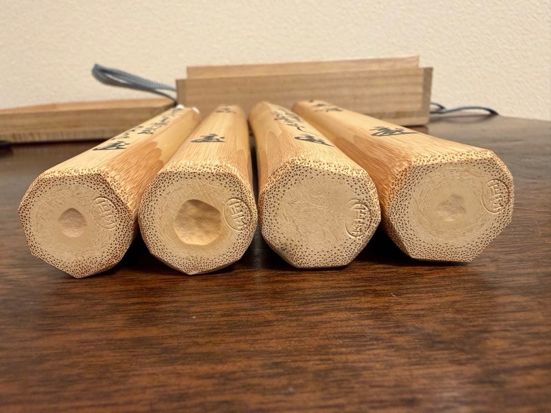 四季茶杓4本セット　茶道具書付花押箱入