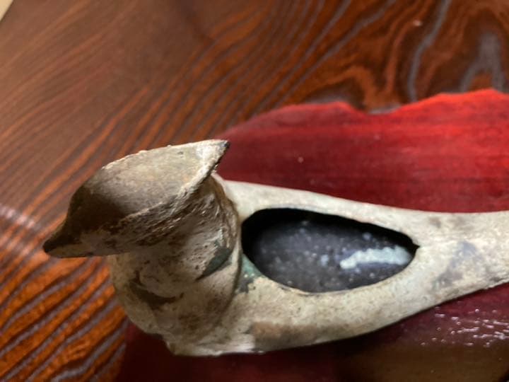 置物　鋳芸品　キジ　雉子　骨董品　アンティーク