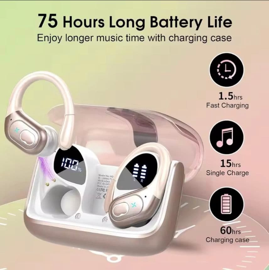 ワイヤレスイヤホン☆Bluetoothイヤホン☆長時間再生☆ホワイト