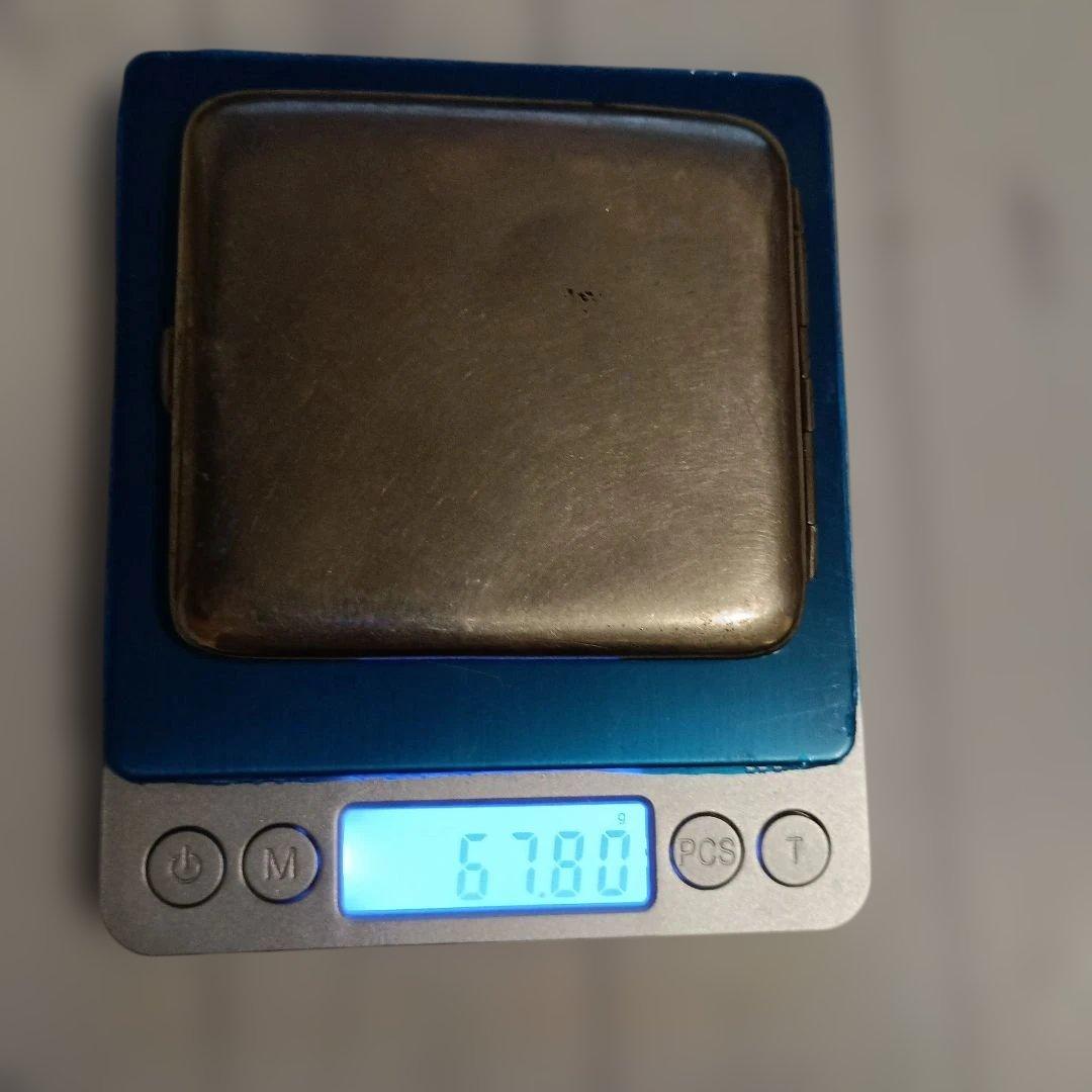 【ヴィンテージ】シガレットケース タバコケース 金属製 模様入り アンティーク