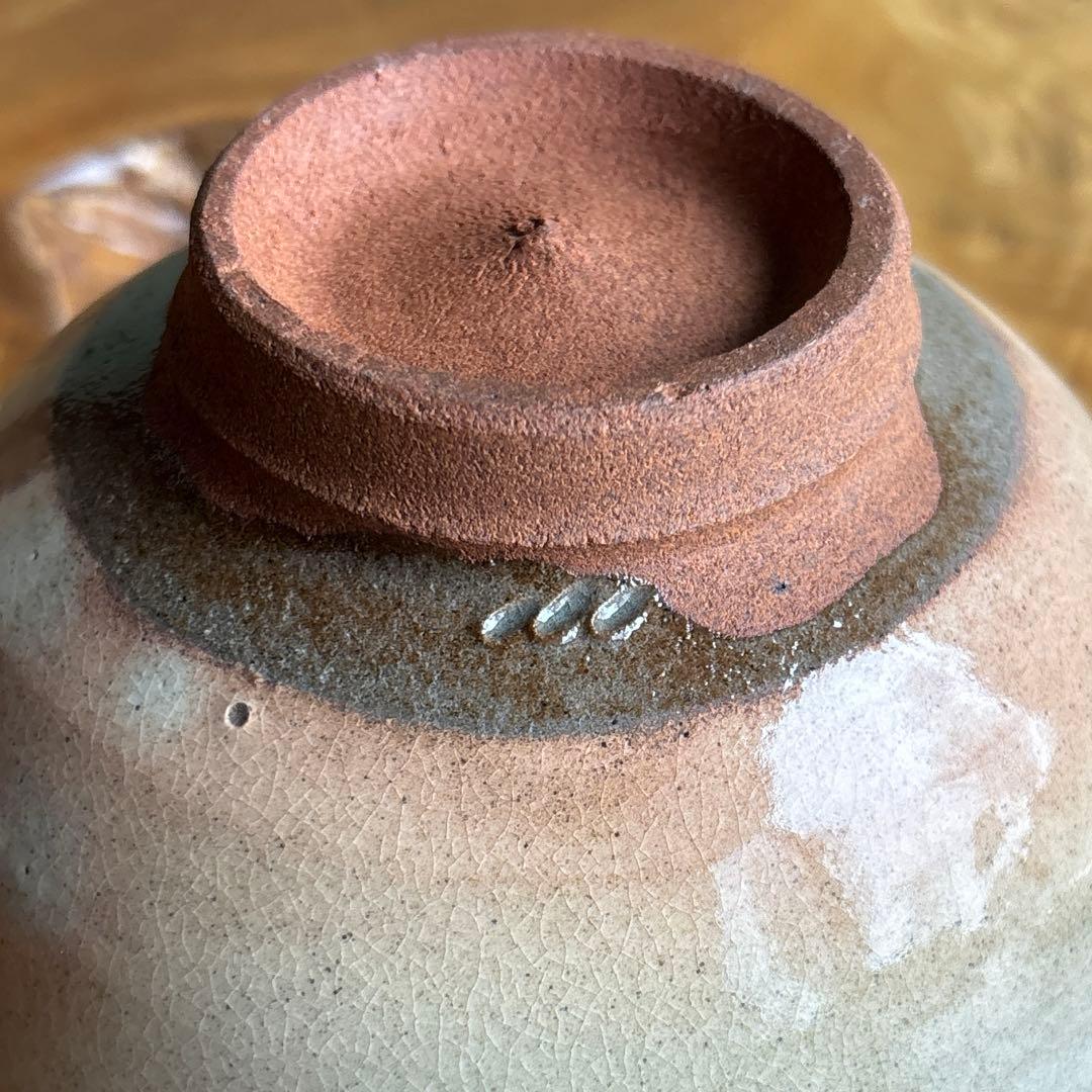 唐津焼 汲古窯 峰松義人造 宝珠茶碗 抹茶碗 茶道具 共箱（2m）