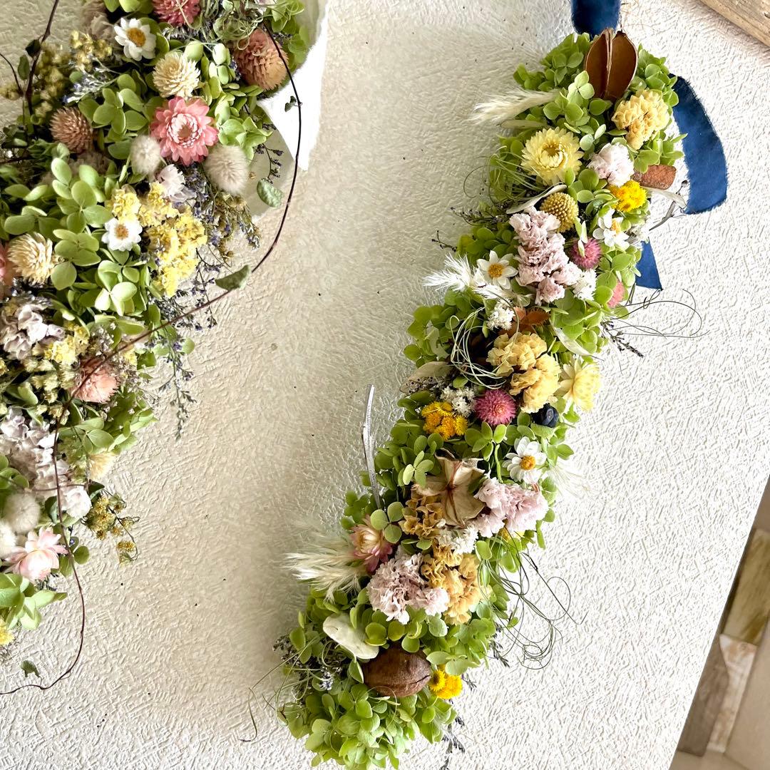 アナベル紫陽花　ガーランド　スワッグ　リース