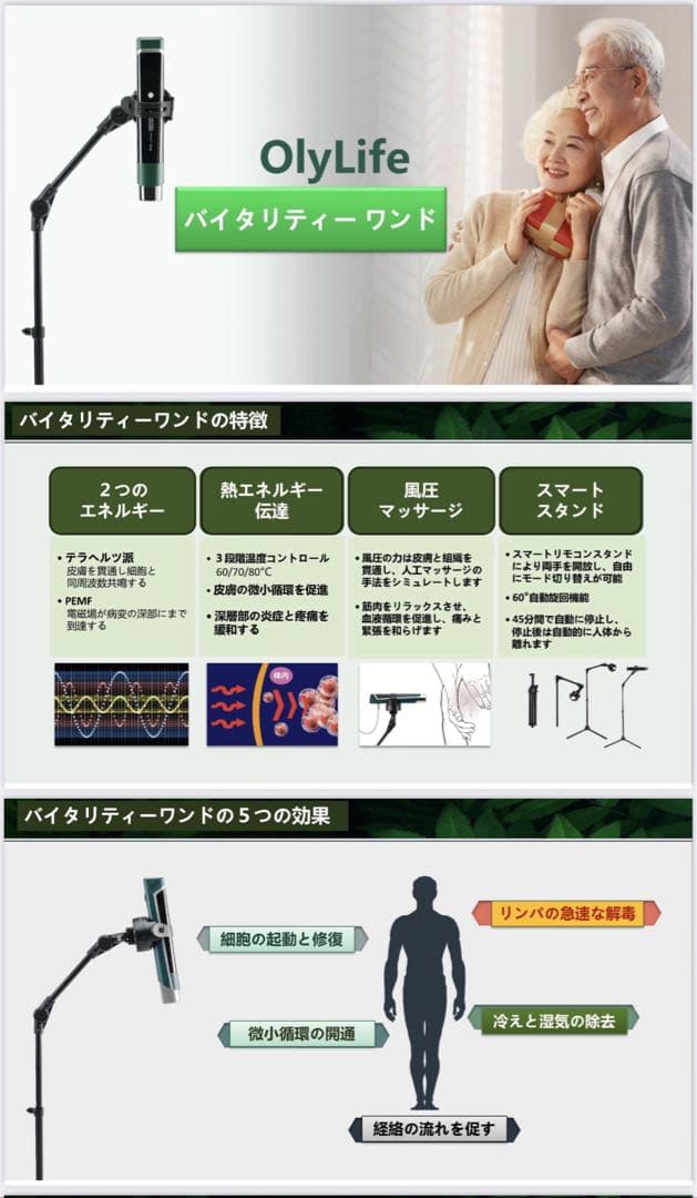【本日限定セール】OlyLife Vitality Wand バイタリティワンド