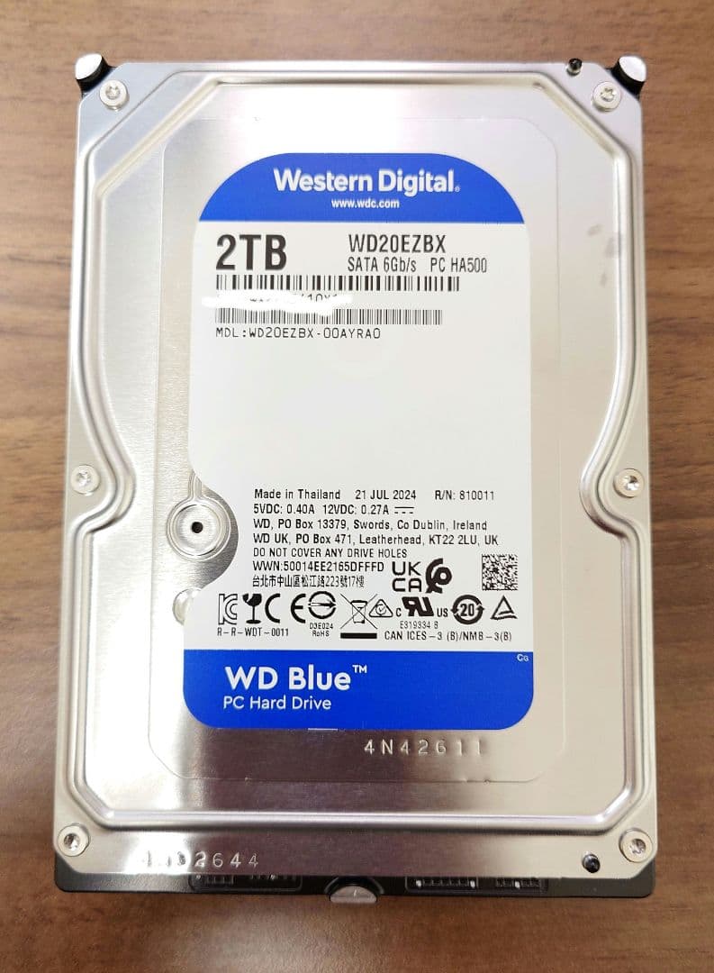 内蔵型ハードディスクドライブ Western Digital WD20EZBX WD Blue HDD