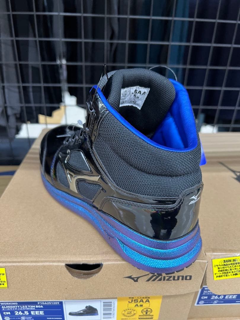 Mizuno J5AA 安全靴 26.5 EEE ブラック/ブルー
