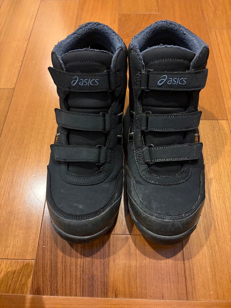 asics 黒 ハイカット安全靴 ベルクロ