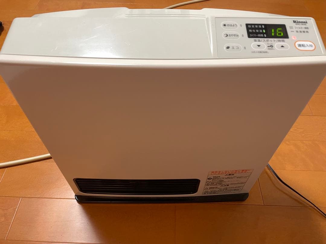 5mホース付きRinnai SRC-364E ガスファンヒーター　都市ガス用
