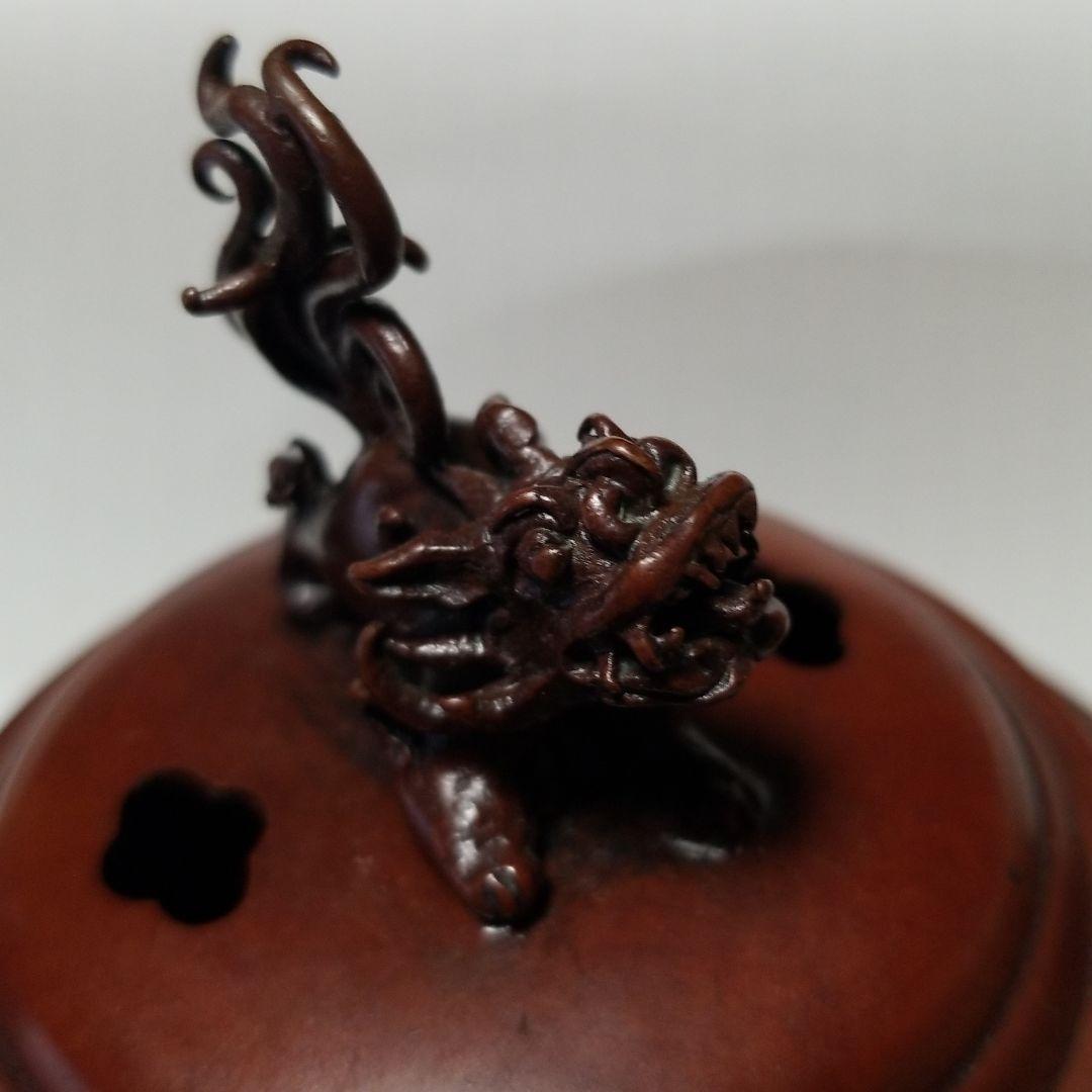 青銅製　獅子香炉