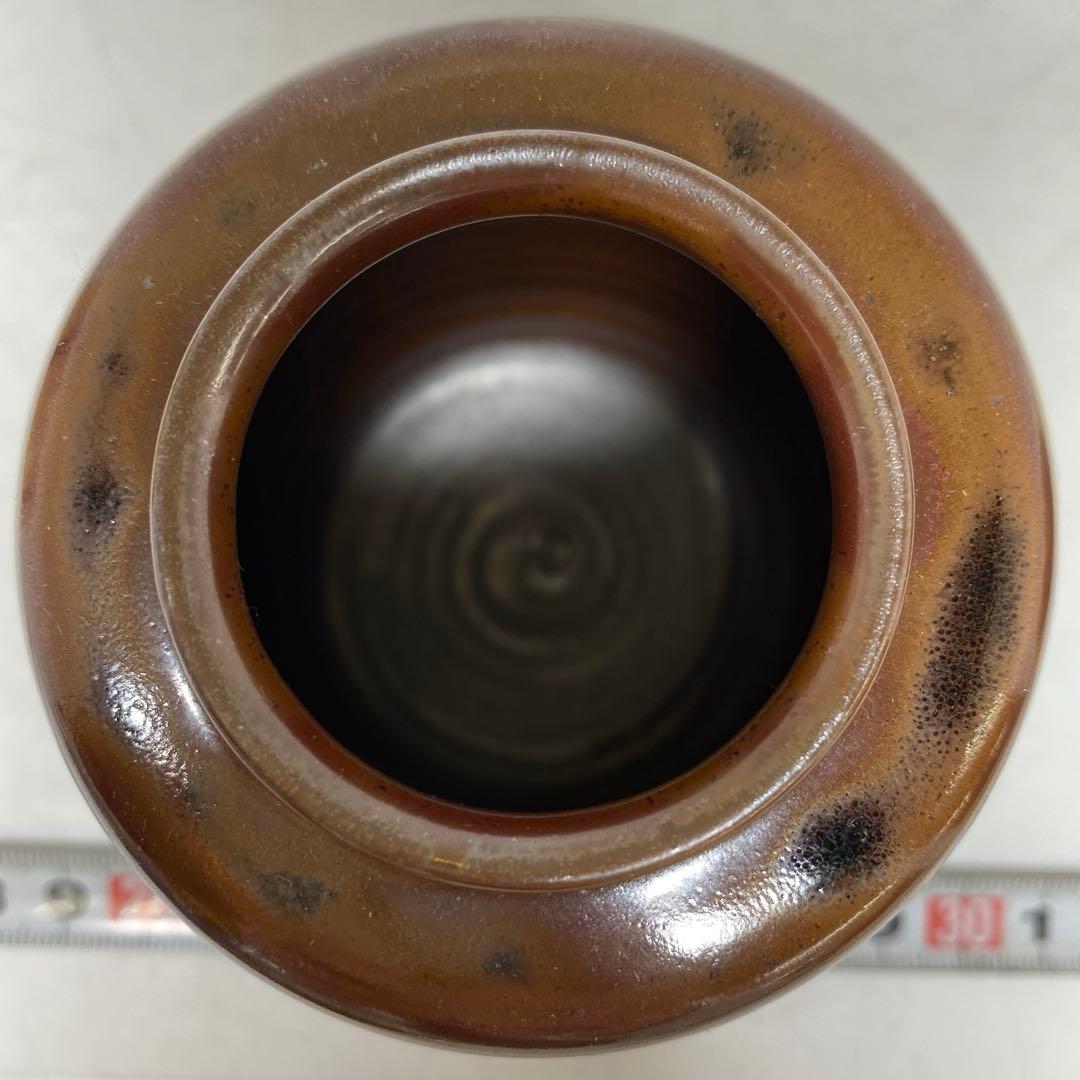 渡辺伸治造 大名物初花写茶入　共箱　幅約7.5cm 東R8-0204☆2F