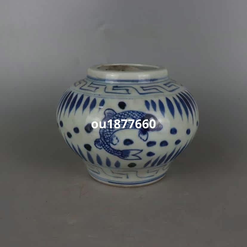 鯖紋壺 景徳鎮 陶磁器 装飾品 現代工芸品 美術品 置物