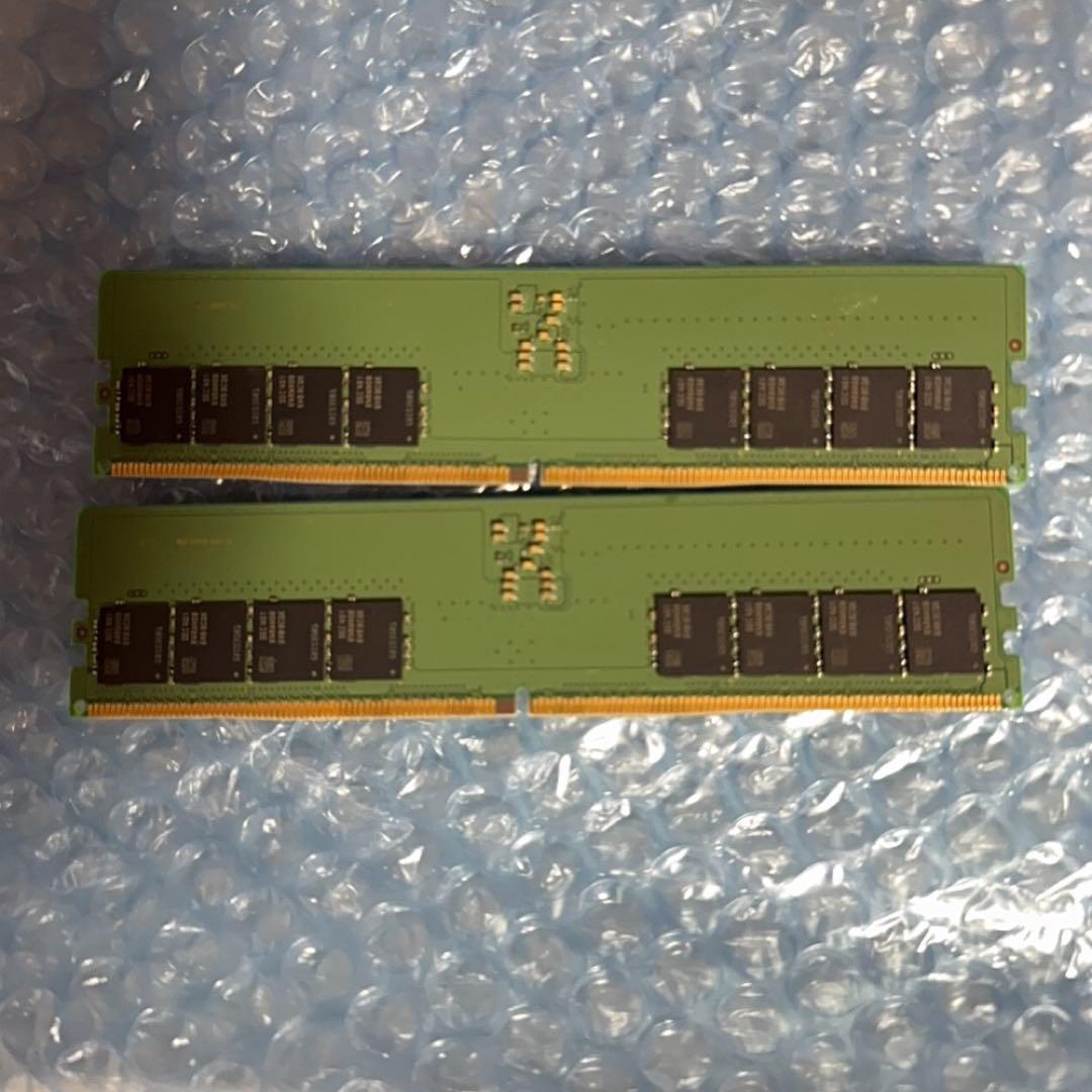 Samsung 32GB DDR5 UDIMM メモリ2枚 64GB