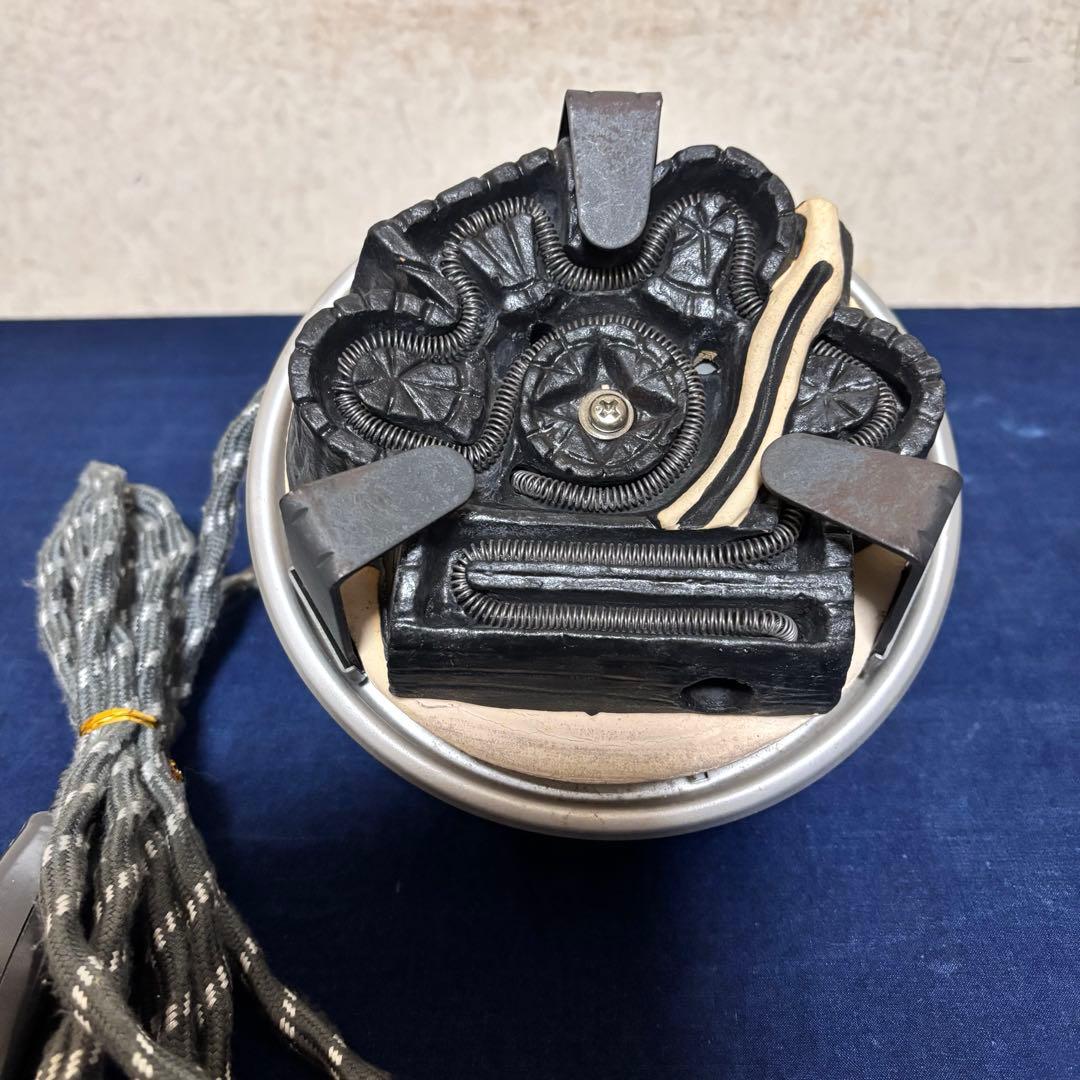 風炉 茶釜 炉釜 電熱器 鬼面風炉釜 野々田電熱器 炭型電熱器 敷板 茶道具