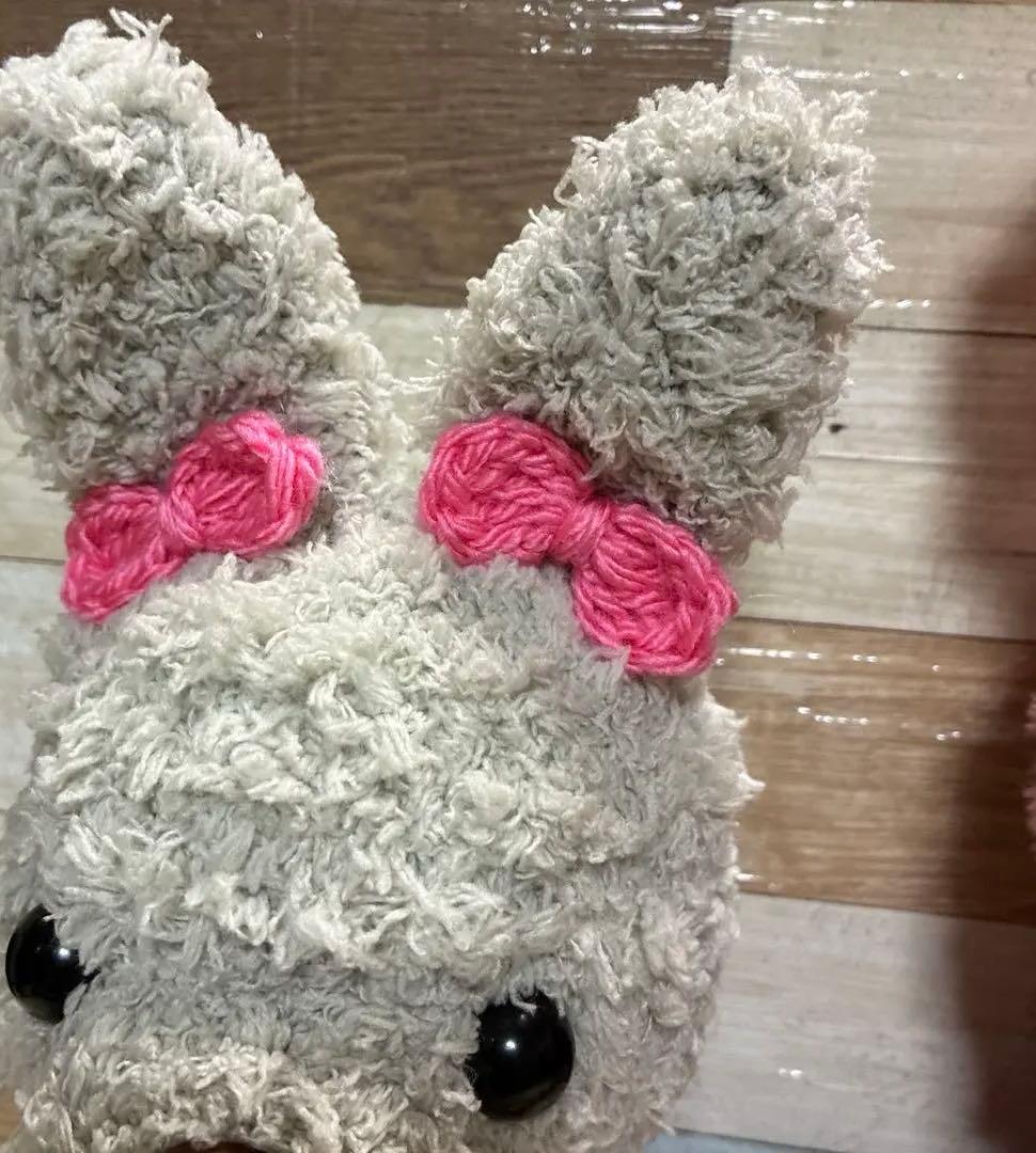 みっちょわん　ウサギさんあみぐるみ