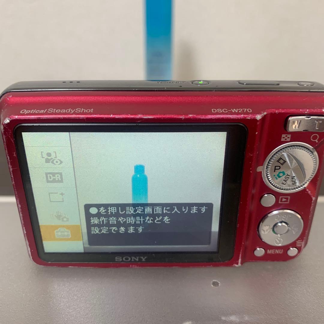 SONY DSC-W270 レッド 動作品 充電器付