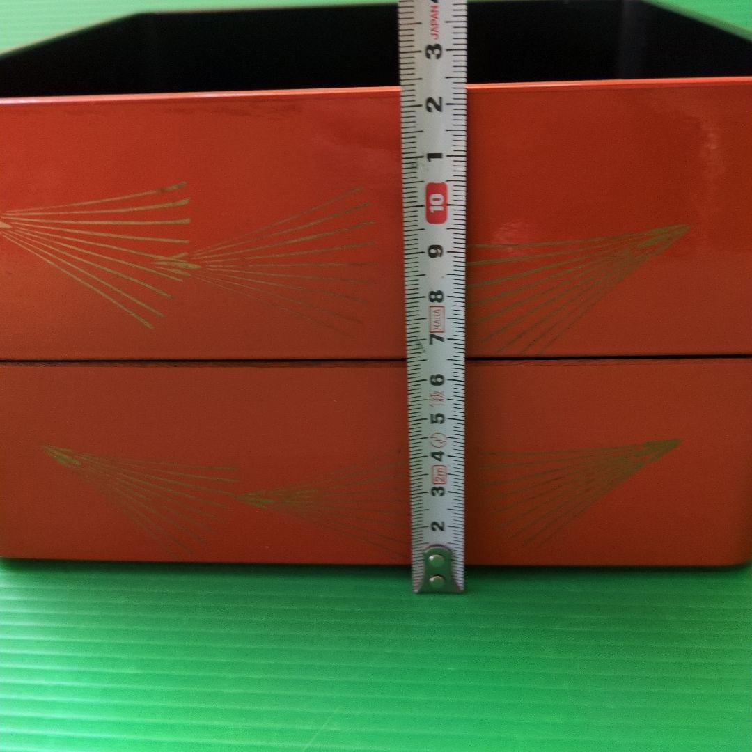 御重箱　二段　漆器　Vintage　アンティーク