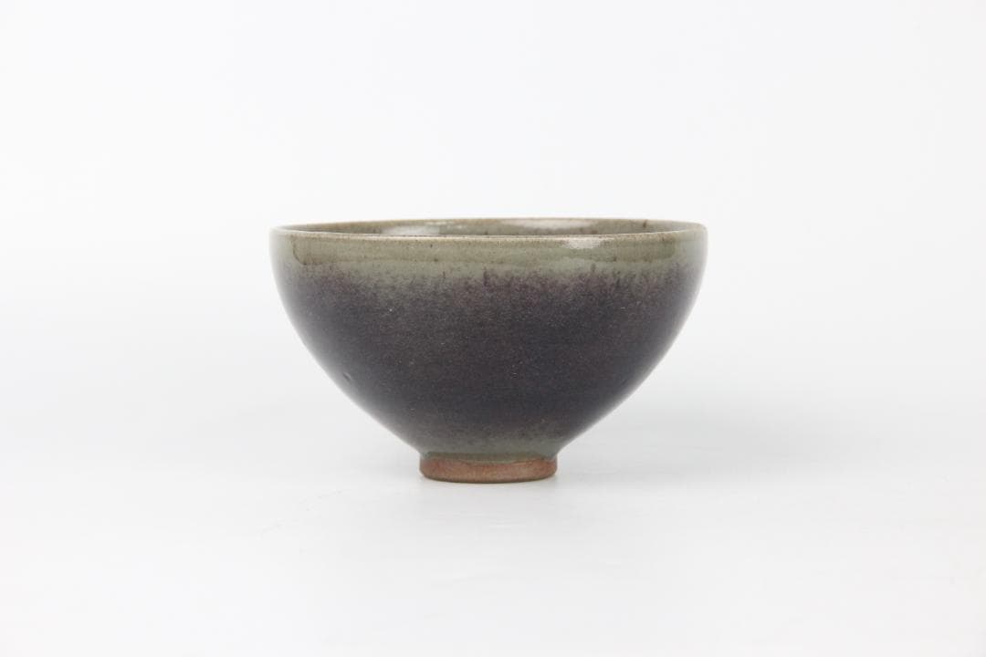 中国古美術 鈞窯 窯変紫斑釉小碗 五大名窯 中国古玩 唐物 FF19-10