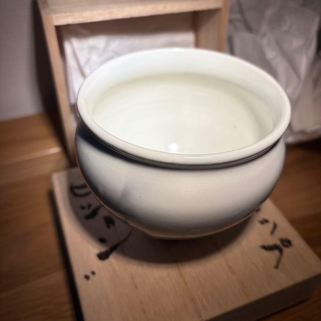新品未使用★人気作家　鈴木環　ピジョンカップ　中　M 粉引　箱付