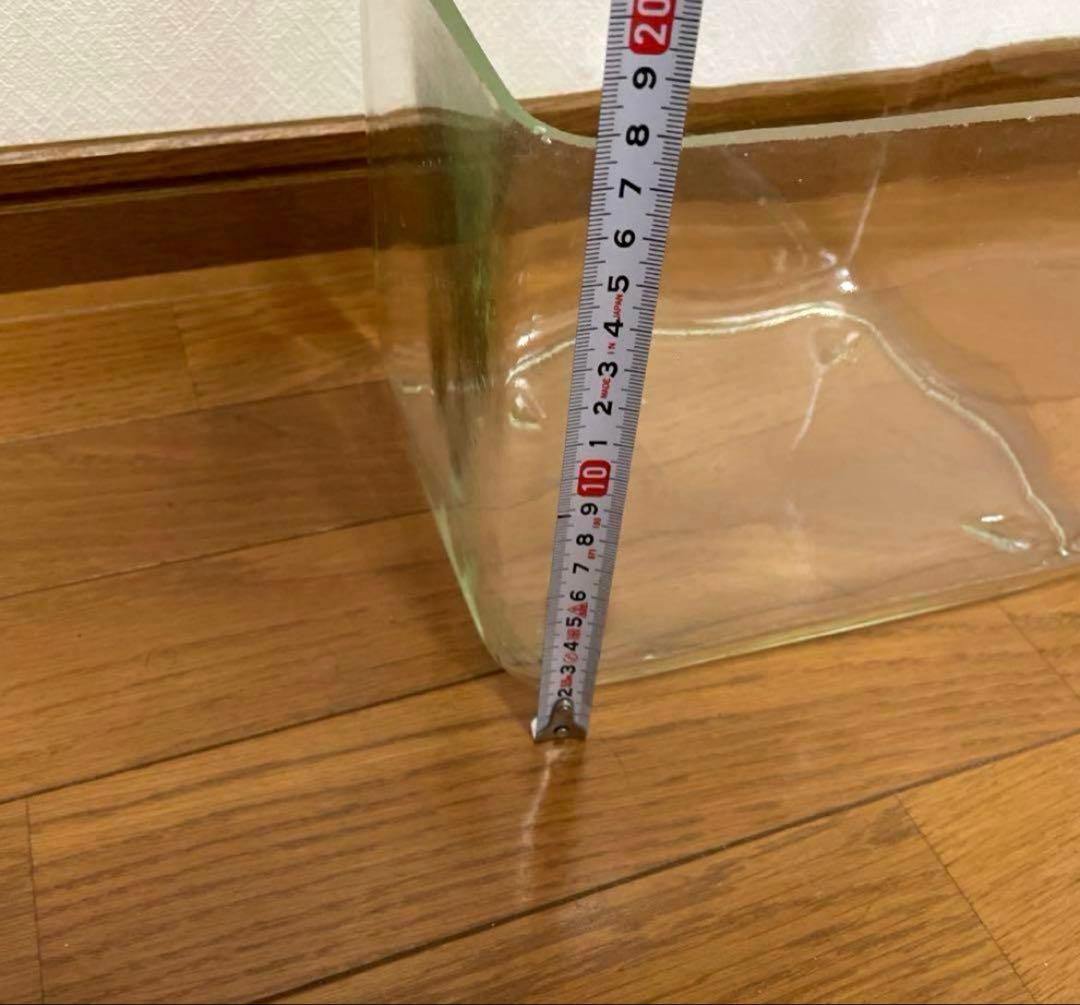 希少　大正　昭和　ゆらゆらレトロガラス鉢角型
