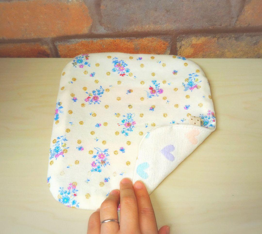 専用❤みかん❤ニット×６重ガーゼ⭐ハンドタオル❤flower＆限定ハート