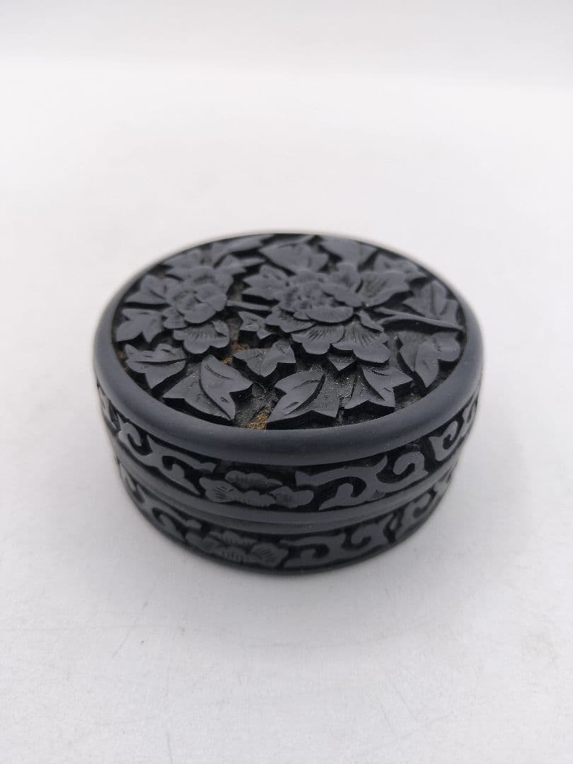 c983 香合 堆黒 木箱 茶道具 古物