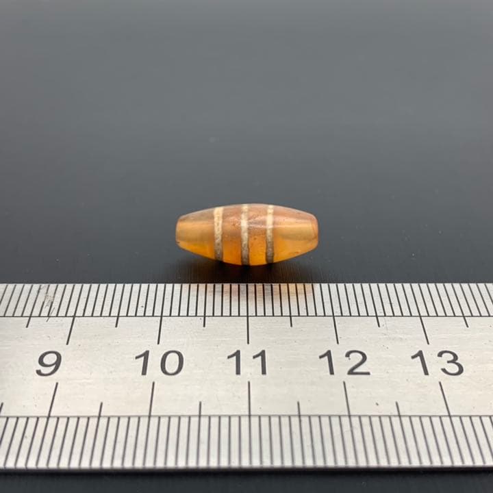 【アンティーク ビーズ】エッジドカーネリアン ビーズ 18.0mm