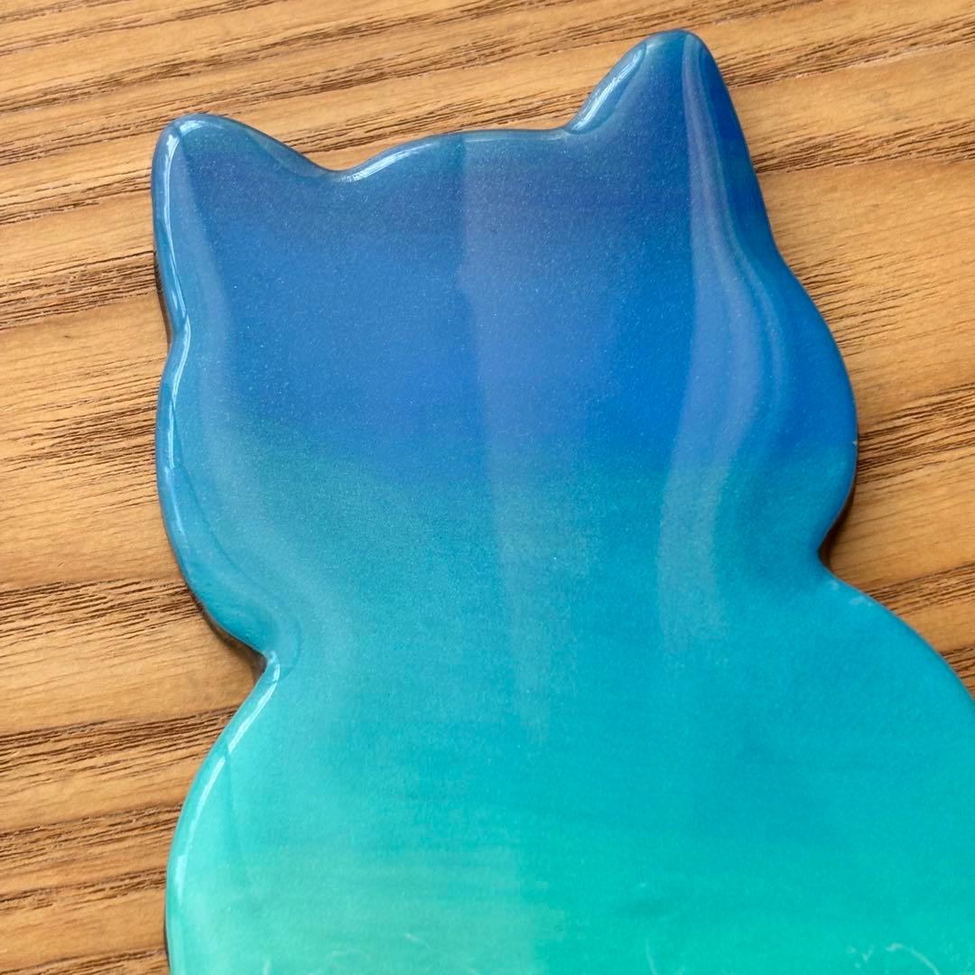 レジン　オーシャンアート　ねこパネル　海アート　No.1154