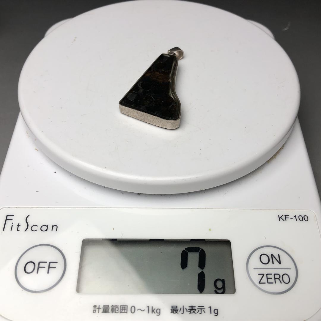 パラサイト隕石 　ペンダントトップ　隕石　金具シルバー925　重さ約7ｇ