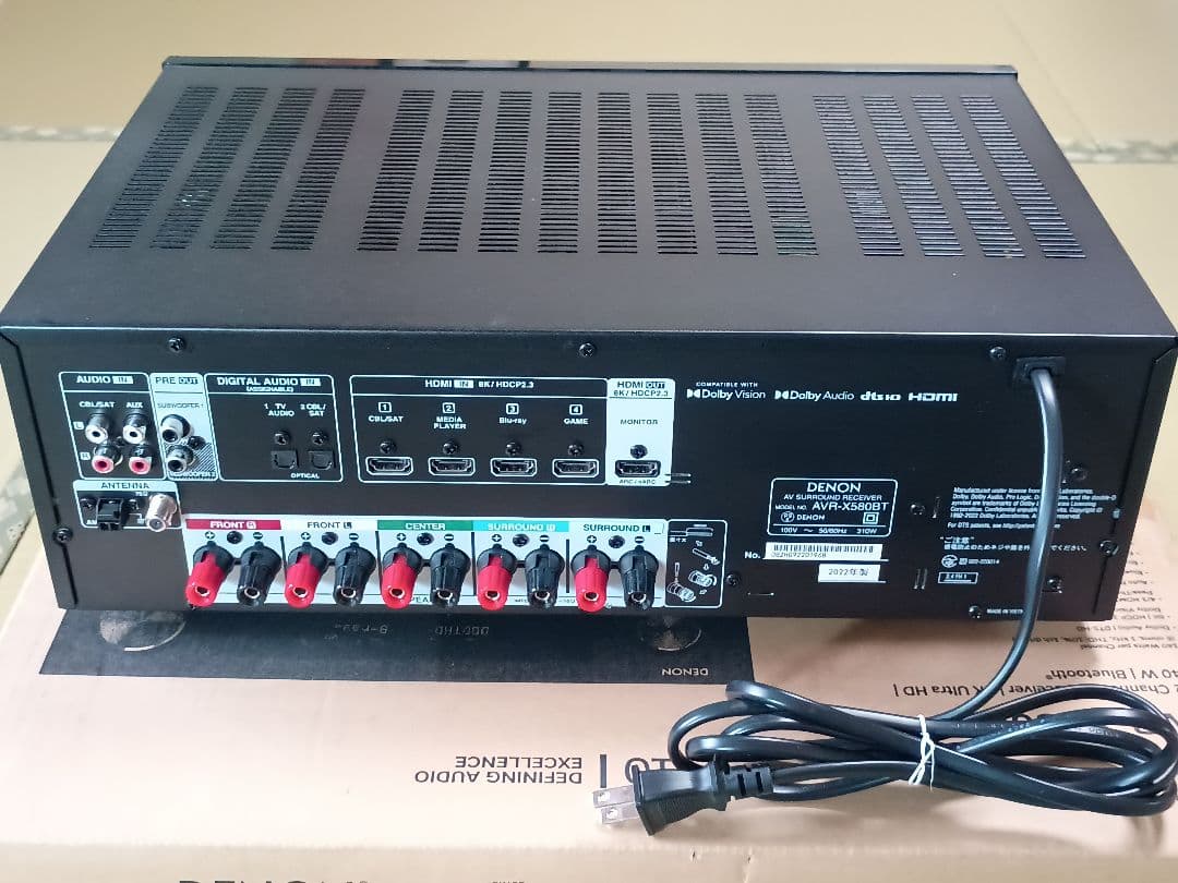 アンプ DENON AVR-X580BT