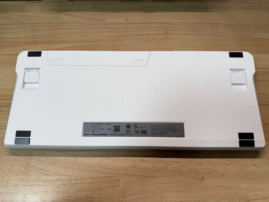 REALFORCE R4テンキーレス 45g 英語配列 ホワイト R4HD21