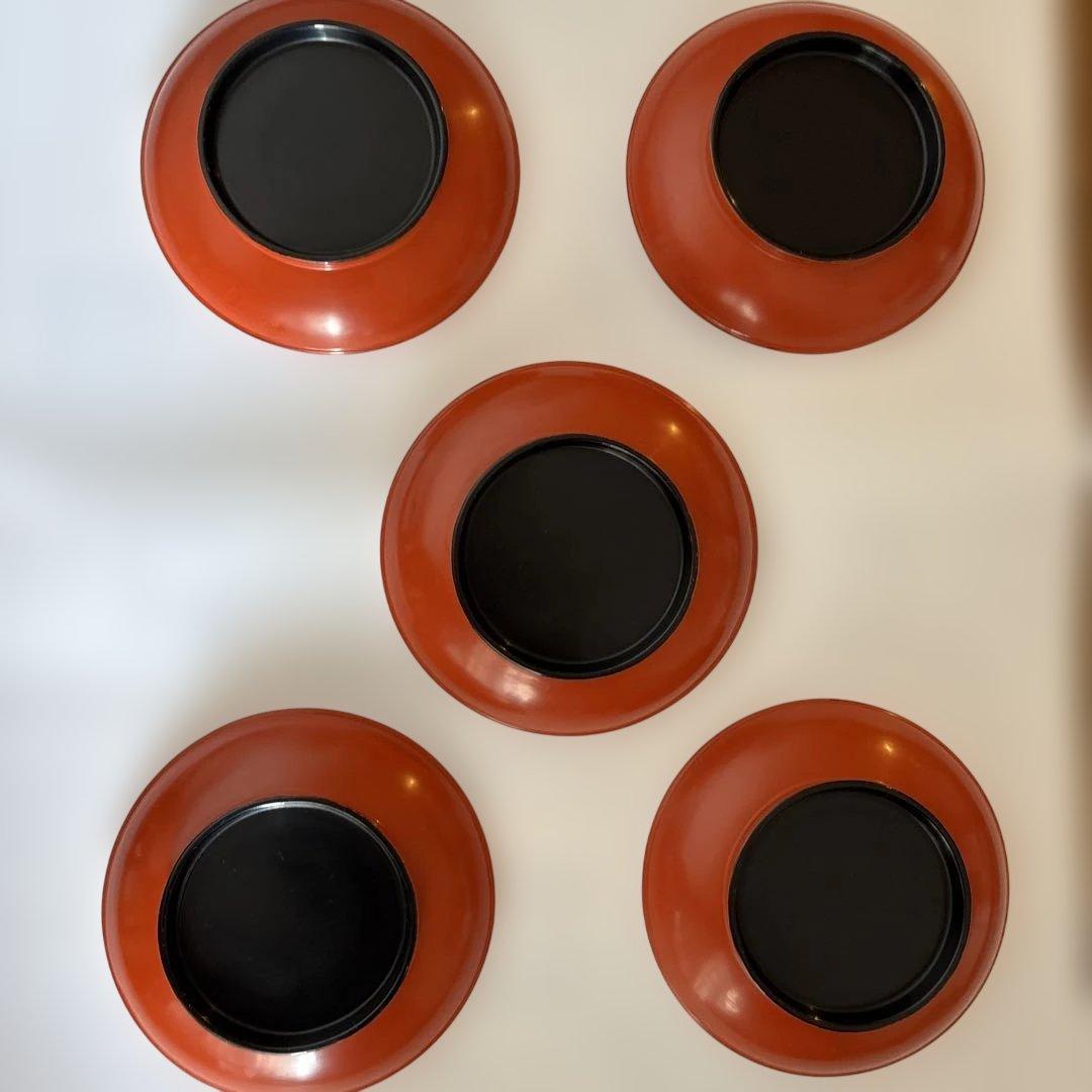 漆器　銘々皿5枚セット新品