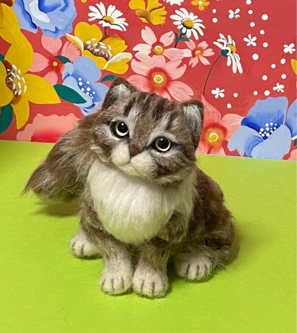 羊毛フェルト　猫