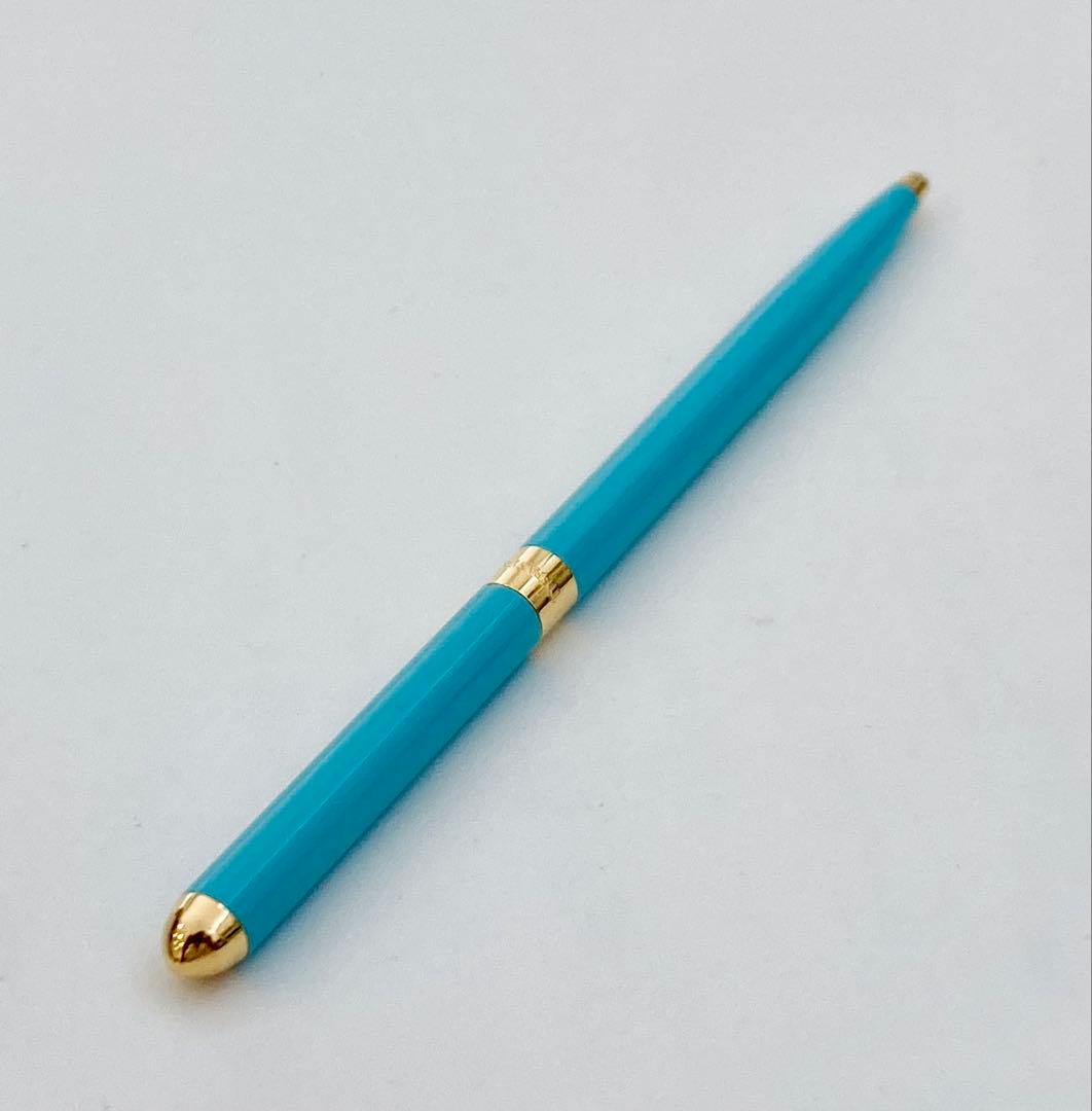 ドイツ製◆ティファニー高級ボールペン ブルーラッカーパース Tiffany 美品