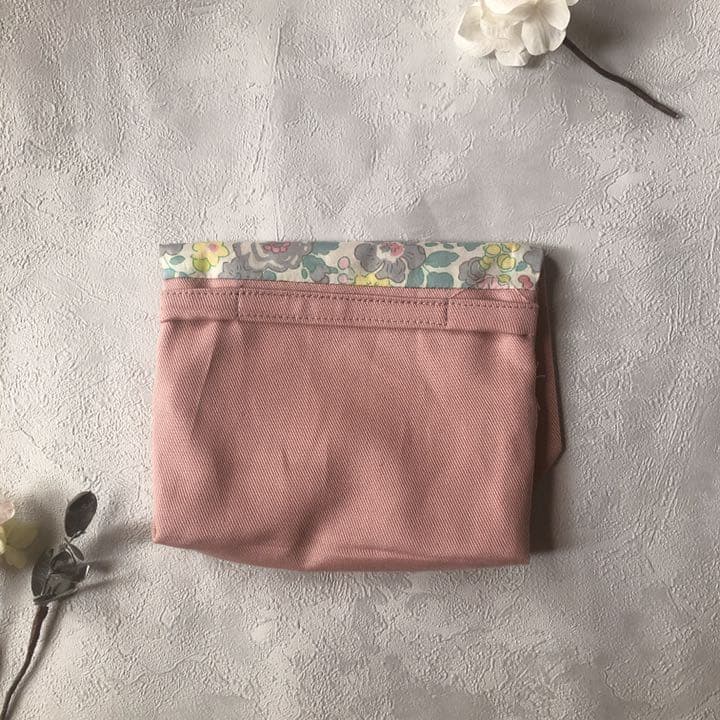 【handmade】移動ポケット　リバティ使用　ベッツィ　レモネード