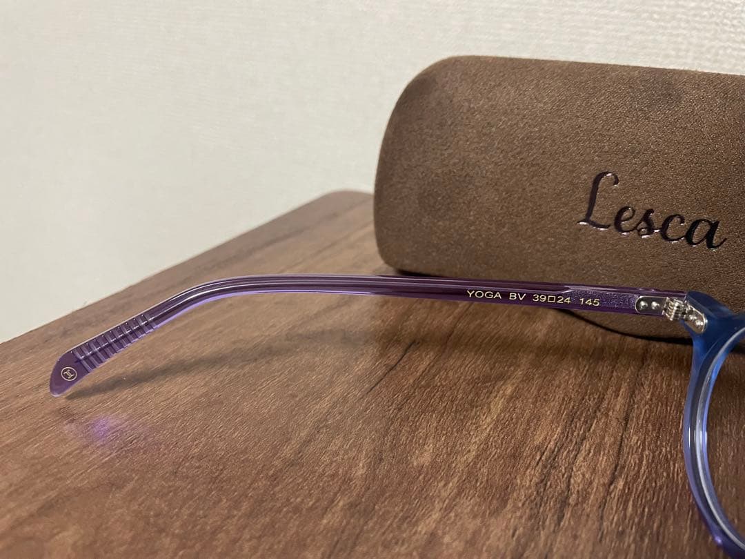 Lesca Yoga BV 39/24 145 ラウンドフレームサングラス