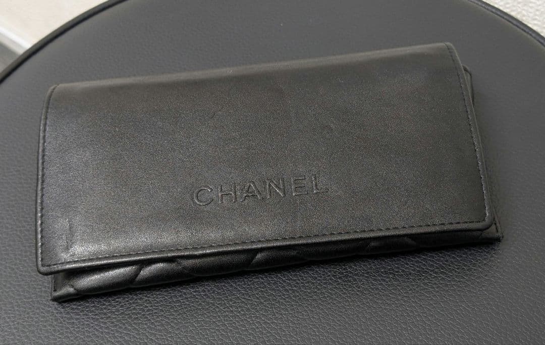 CHANEL シャネル サングラスケース ブラックレザー ロゴ